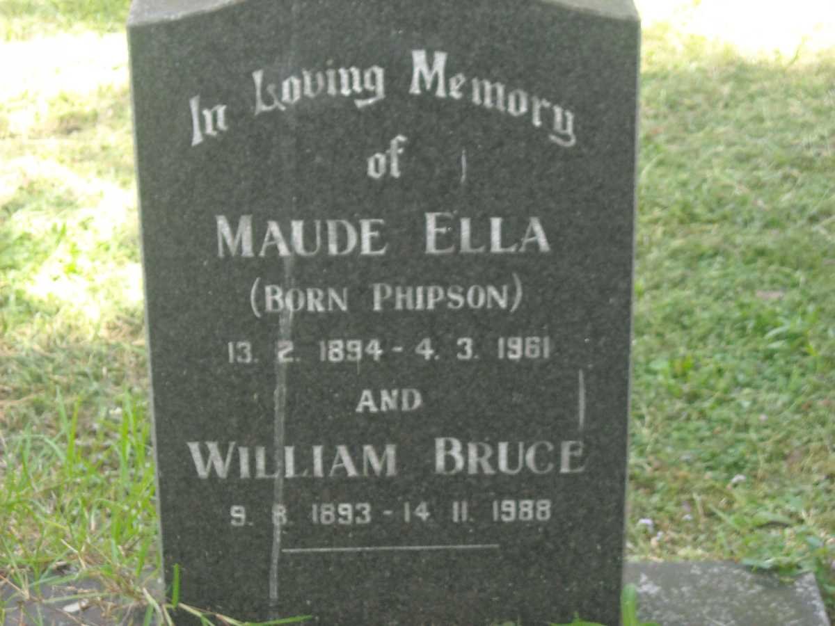 HUTCHESON William Bruce 1893-1988 &amp; Maude Ella PHIPSON 1894-1961