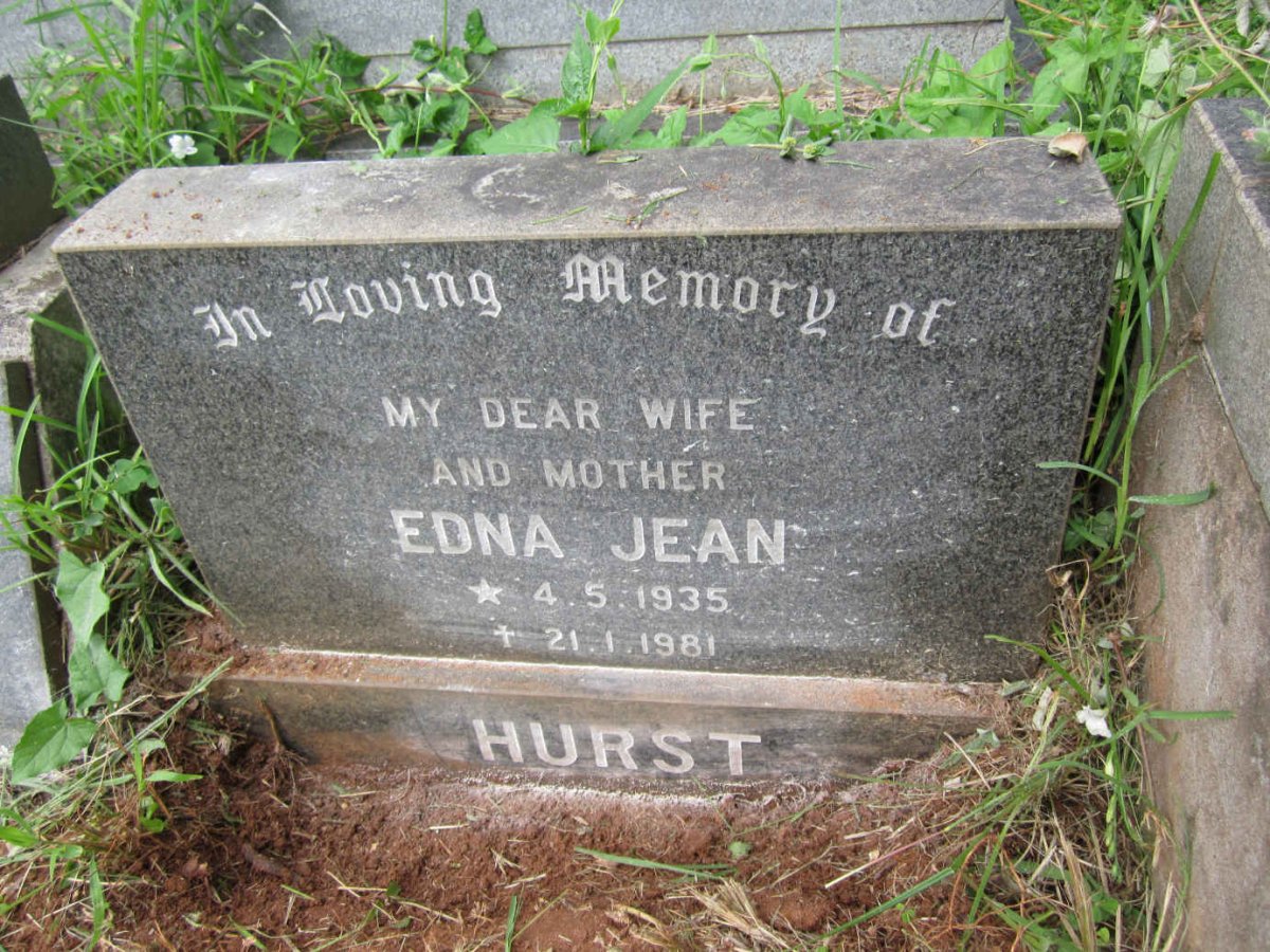 HURST Edna Jean 1935-1981