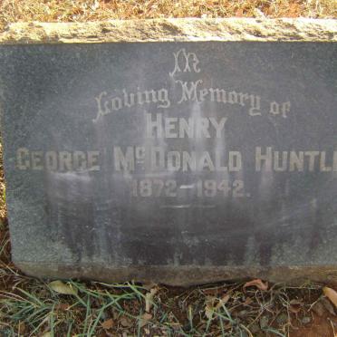 HUNTLEY Henry George McDonald 1872-1942