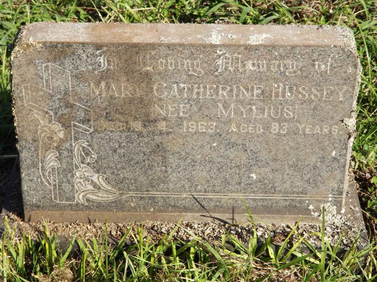 HUSSEY Mary Catherine nee MYLIUS -1963