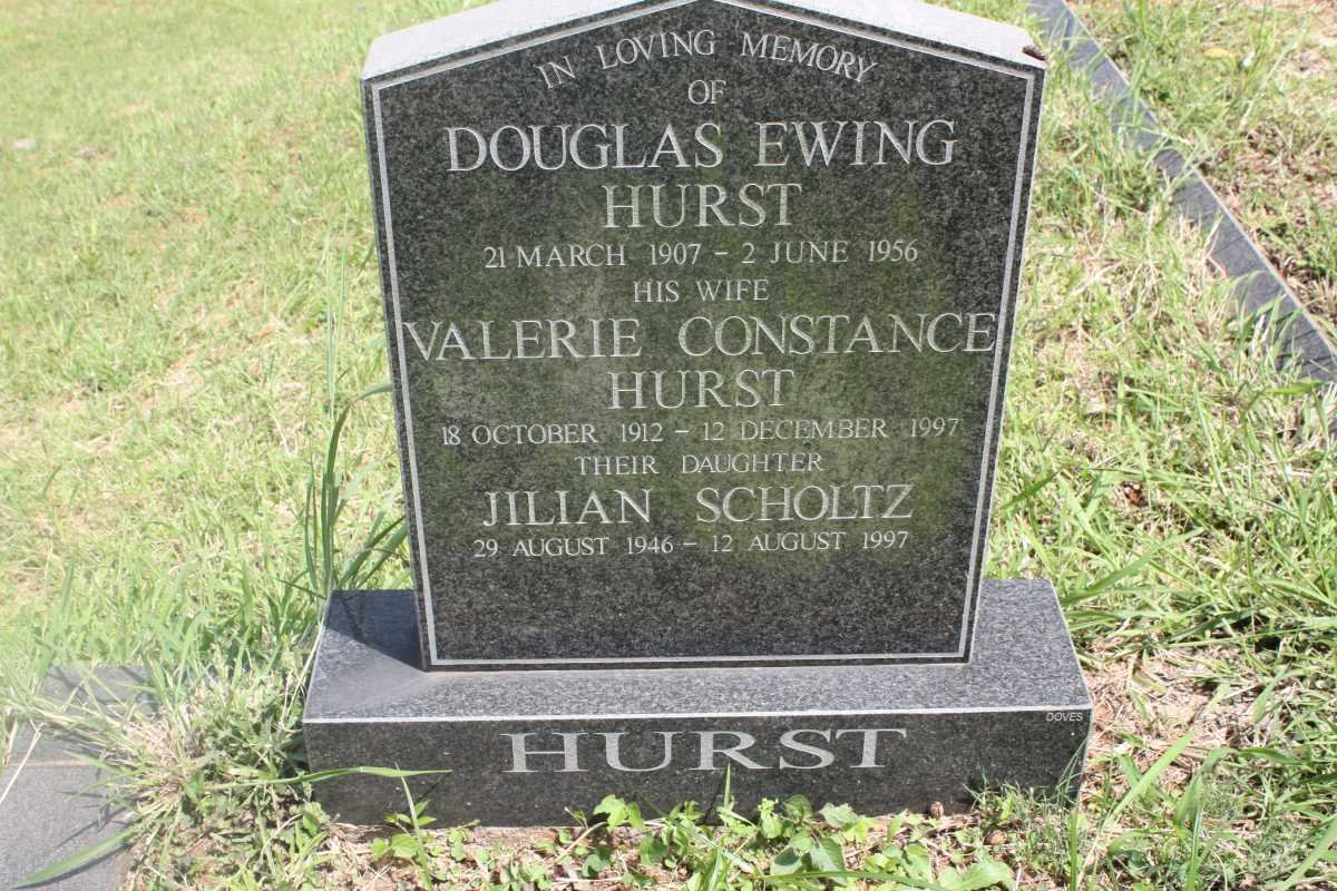 HURST Douglas Ewing 1907-1956 &amp; Valerie Constance 1912-1997 :: SCHOLTZ  Jilian 1946-1997