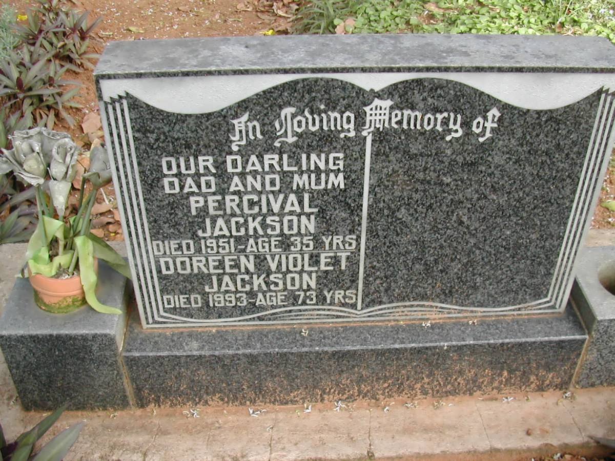 JACKSON Percival -1951 &amp; Doreen Violet -1993