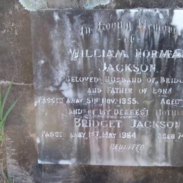JACKSON William Norman -1955 &amp; Bridget -1964