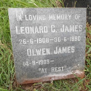 JAMES Leonard G. 1908-1990 :: JAMES Olwen 1909-