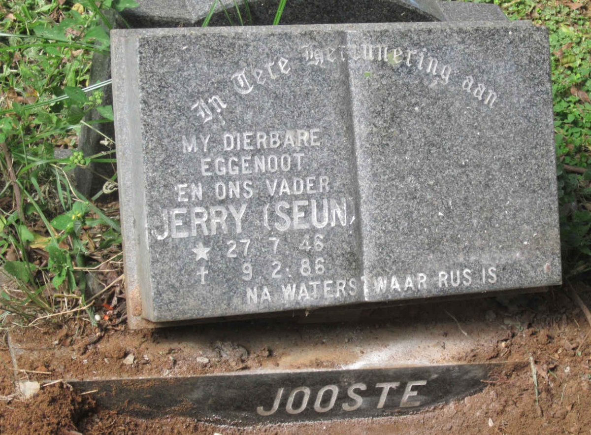 JOOSTE Jeremia Angus Richard 1946-1986