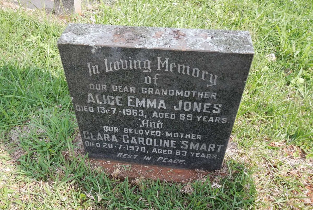 JONES Alice Emma -1963 :: SMART Clara Caroline -1978