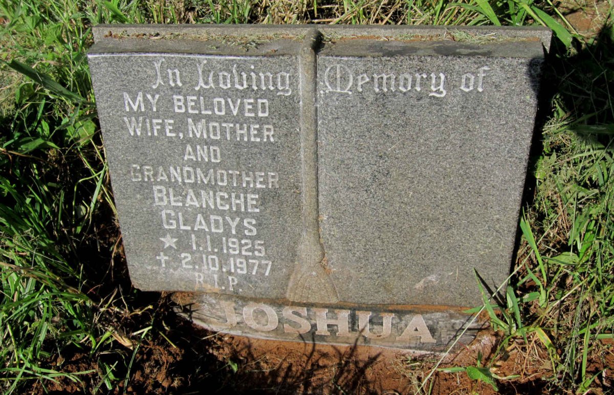 JOSHUA Blanche Gladys 1925-1977