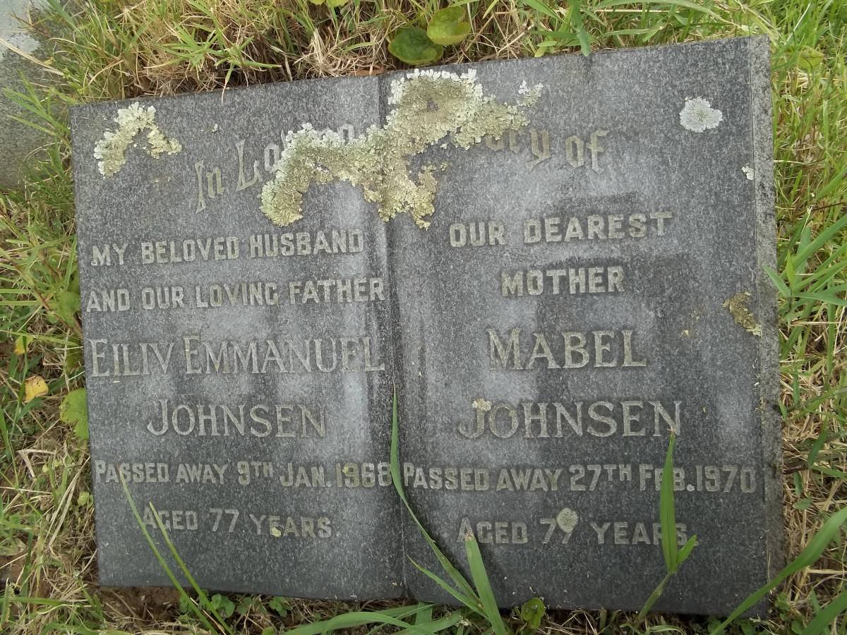 JOHNSEN Eiliv Emmanuel -1968 &amp; Mabel -1970