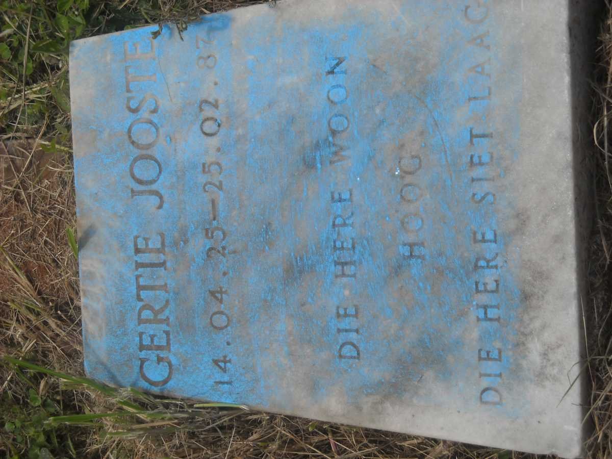 JOOSTE Gertie -1925-1987
