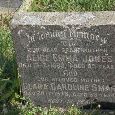 JONES Alice Emma -1963 :: SMART Clara Caroline -1978