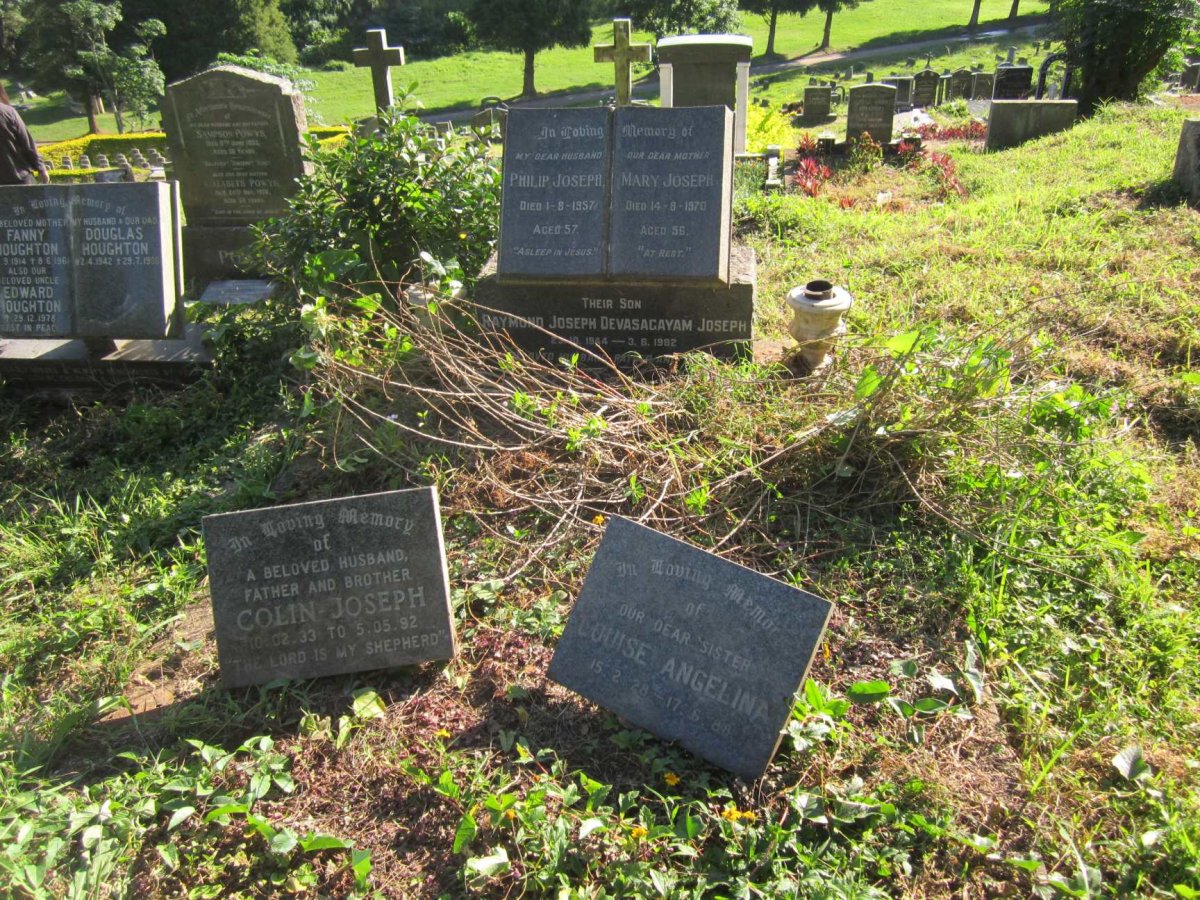 JOSEPH Philip -1957 &amp; Mary -1970 :: FREDERICKS Louise Angelina 1928-1988 :: JOSEPH Colin 1933-1992
