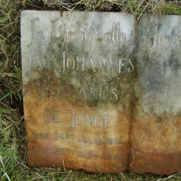 JONGE Jan Johannes Hermanus, de 1881-1946