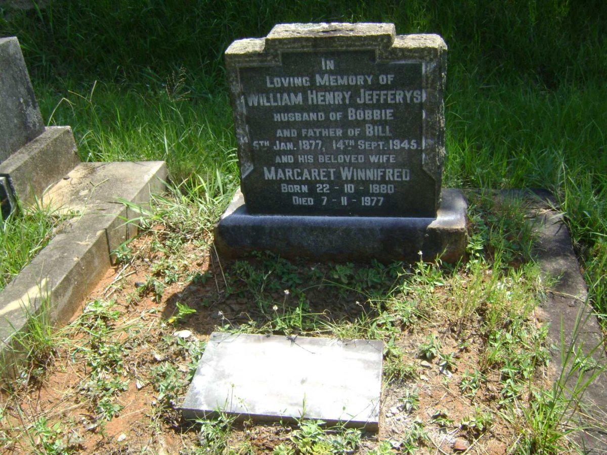 JEFFERYS William Henry 1877-1945 &amp; Margaret Winnifred 1880-1977 :: JEFFERYS W.S. 1918-1973