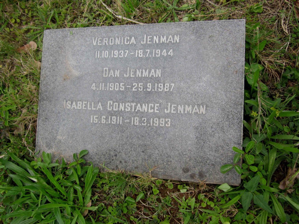 JENMAN Dan 1905-1987 :: JENMAN Isabella Constance 1911-1993 :: JENMAN Veronica 1937-1944