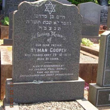 COOPER Hyman -1974