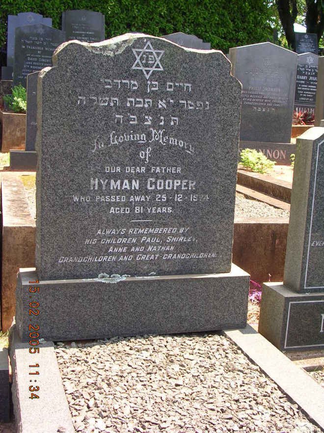 COOPER Hyman -1974