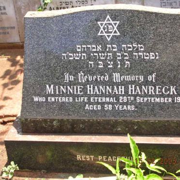 HANRECK Minnie Hannah -1964