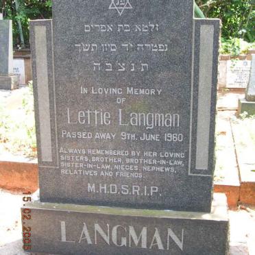 LANGMAN Lettie -1960