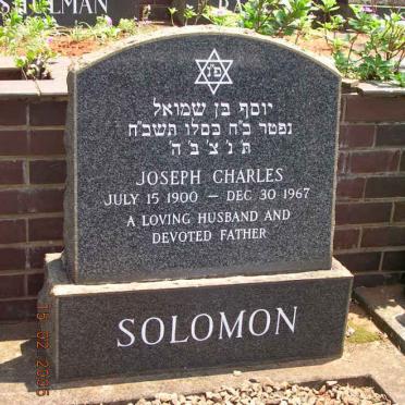 SOLOMON Joseph Charles 1900-1967