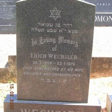 WECHSLER Erich -1975