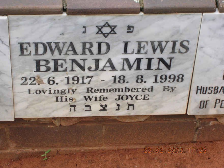 BENJAMIN Edward Lewis 1917-1998