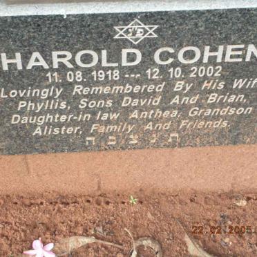 COHEN Harold 1918-2002