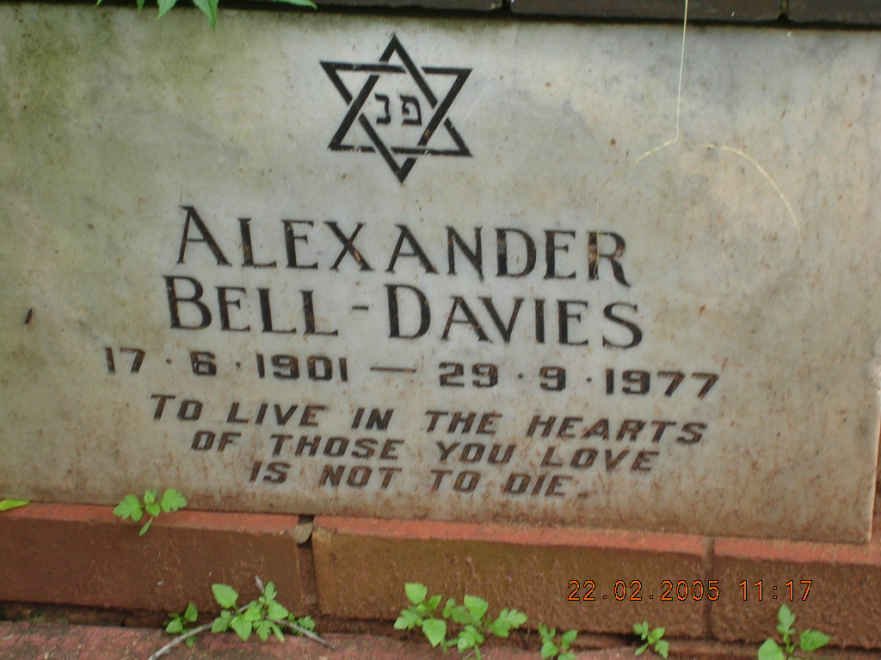 DAVIES Alexander, BELL 1901-1977