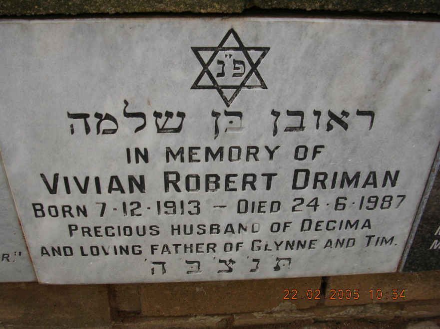 DRIMAN Vivian Robert 1913-1987