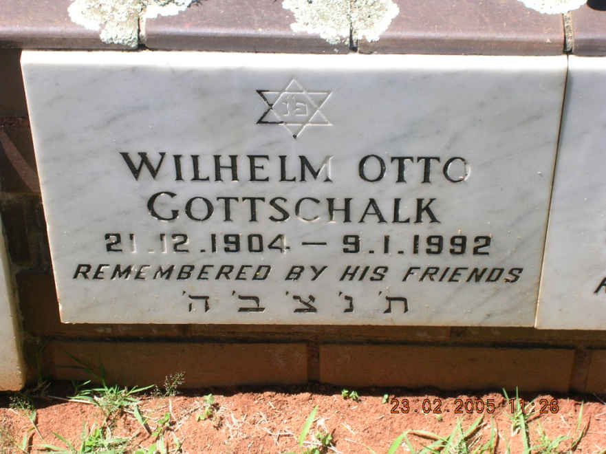 GOTTSCHALK Wilhelm Otto 1904-1992