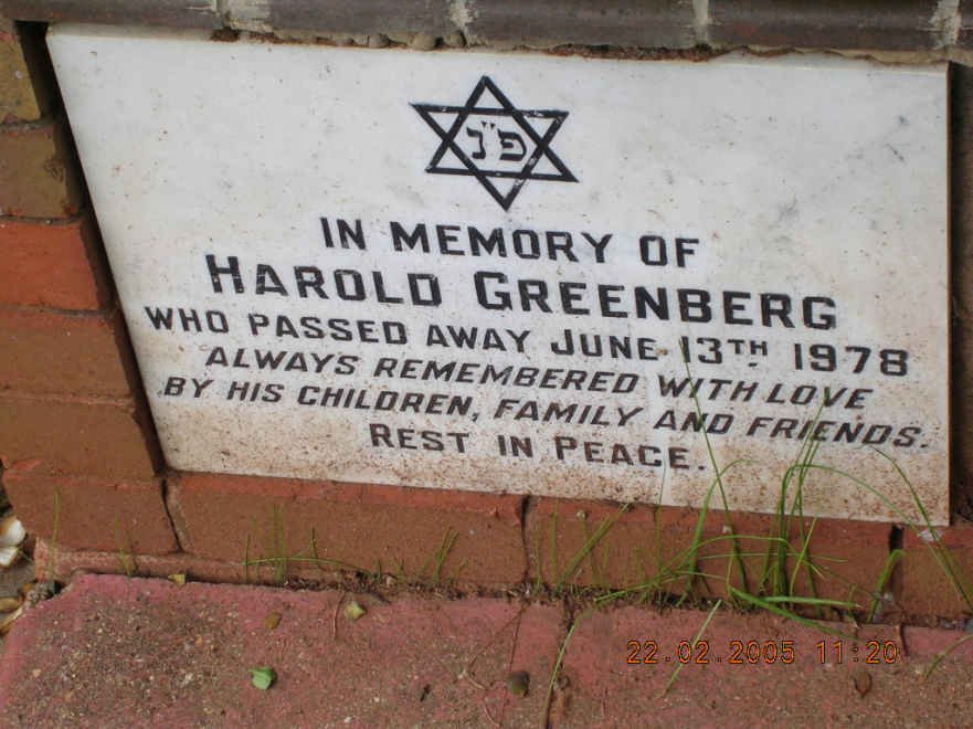 GREENBERG Harold -1978