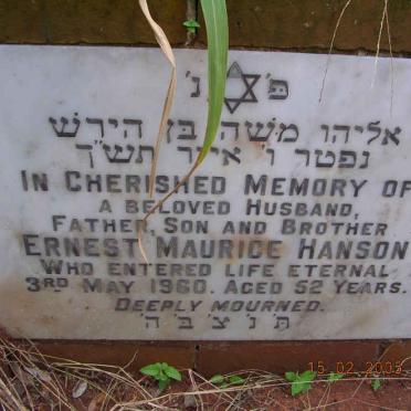 HANSON Ernest Maurice -1960
