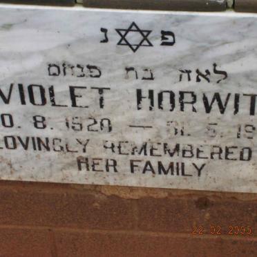 HORWITZ Violet 1920-1998