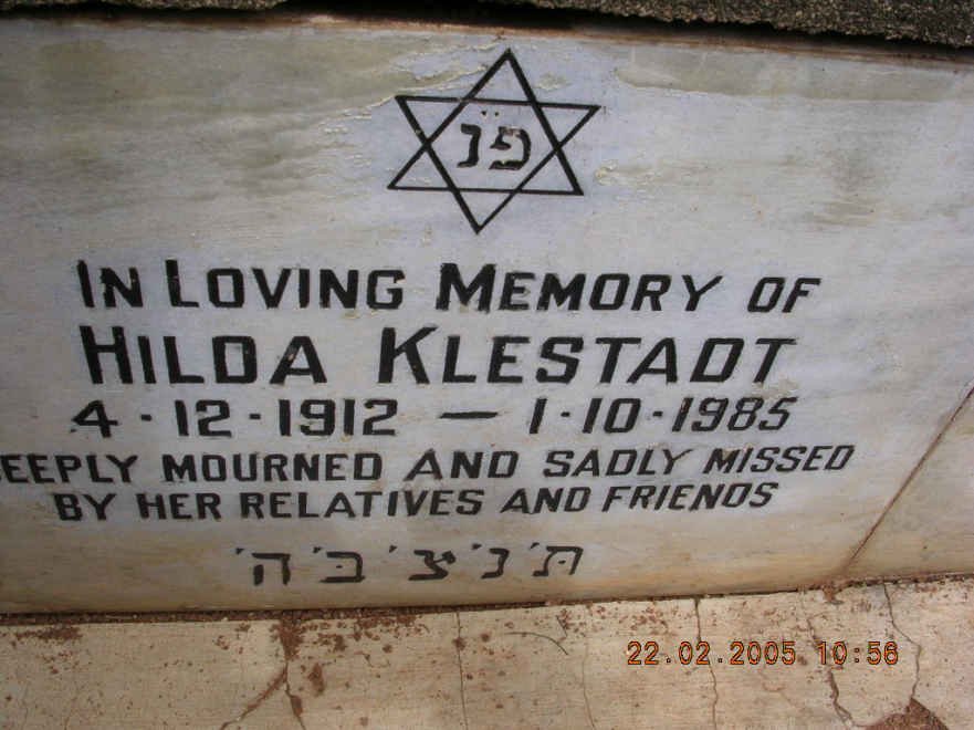 KLESTADT Hilda 1912-1985