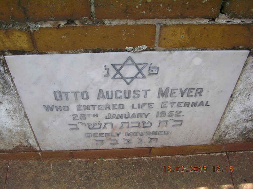 MEYER Otto August -1952