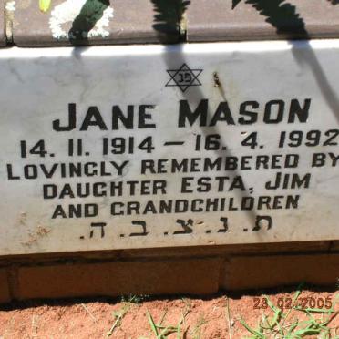 MASON Jane 1914-1992