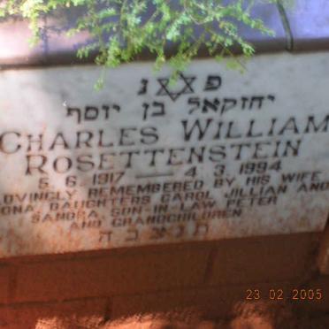 ROSETTENSTEIN Charles William 1917-1994