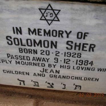 SHER Solomon 1928-1984