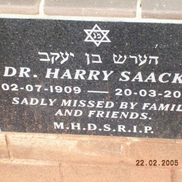 SAACKS Harry 1909-2004