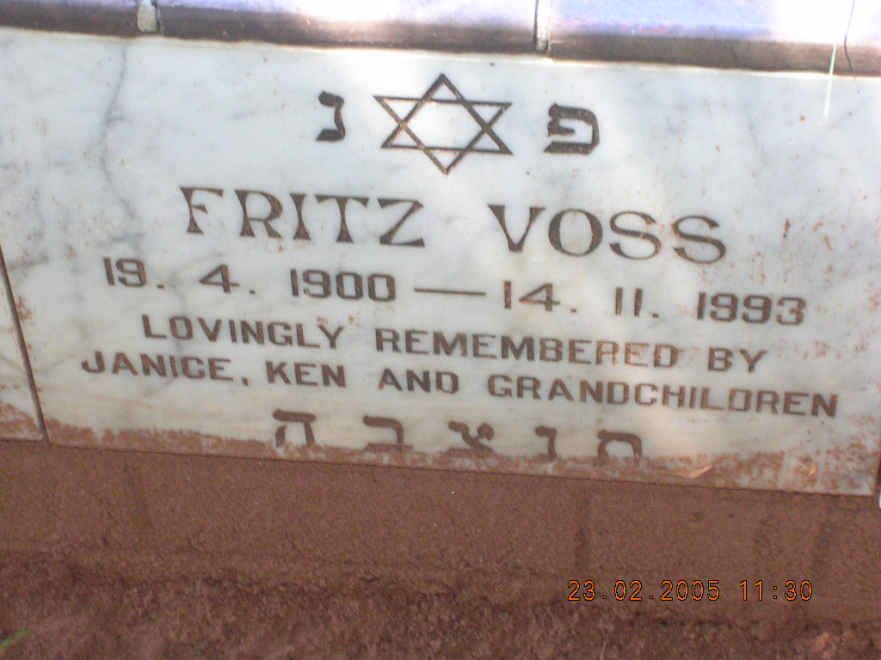 VOSS Fritz 1900-1993