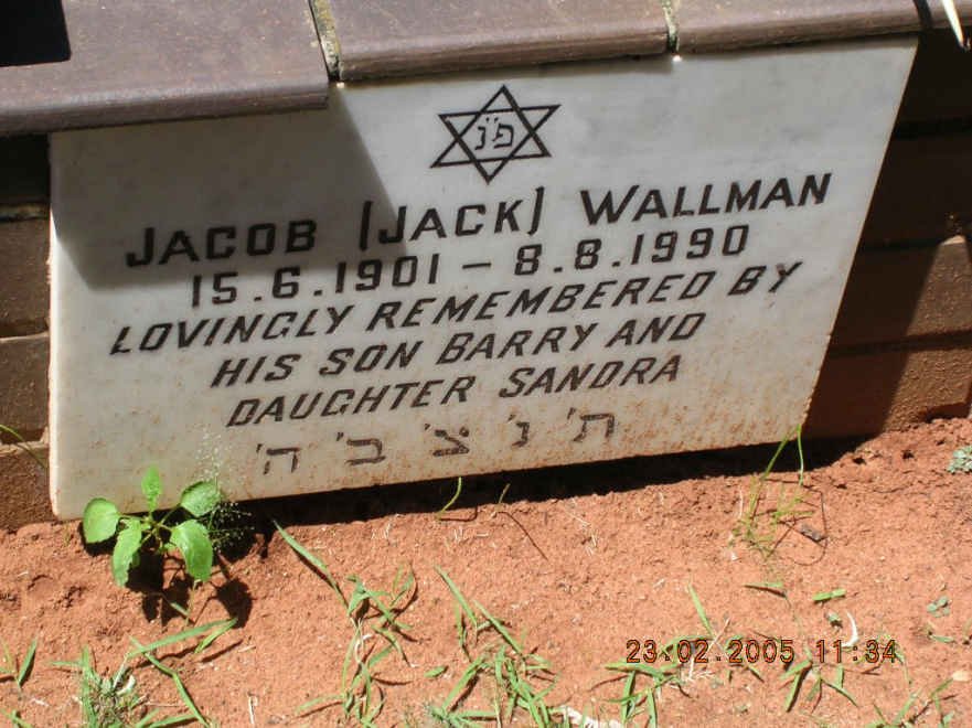 WALLMAN Jacob 1901-1990