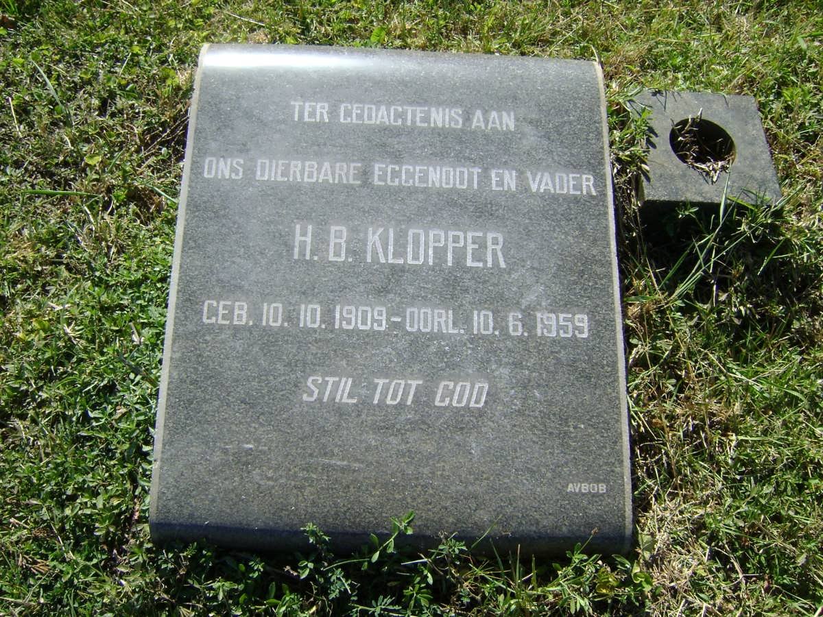 KLOPPER Henry Bond 1909-1959