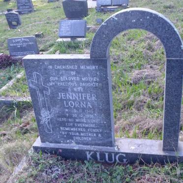 KLUG Jennifer Lorna 1945-1991