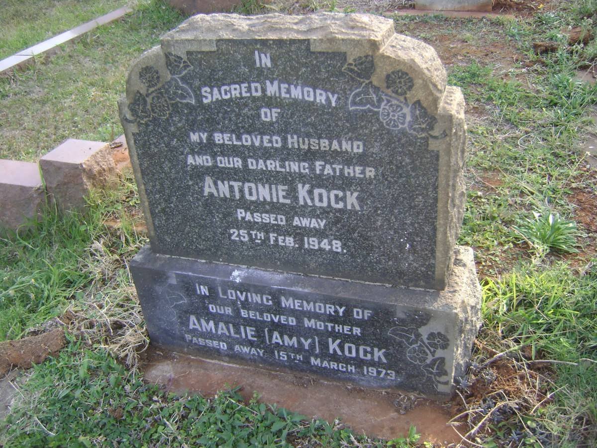 KOCK Antonie -1948 &amp; Amalie -1973