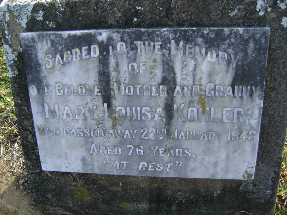 KOHLER Mary Louisa -1948
