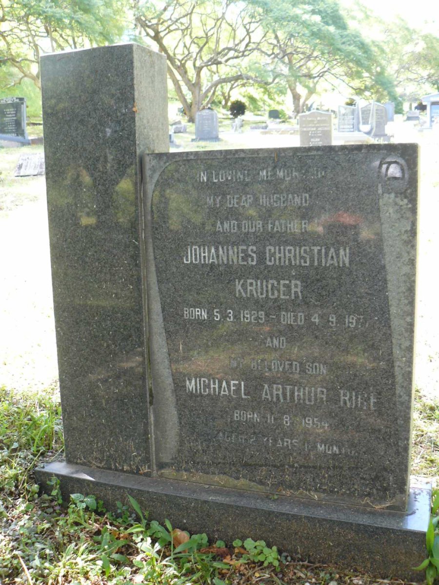 KRUGER Johannes Christian 1929-1977 :: RICE Michael Arthur -1954