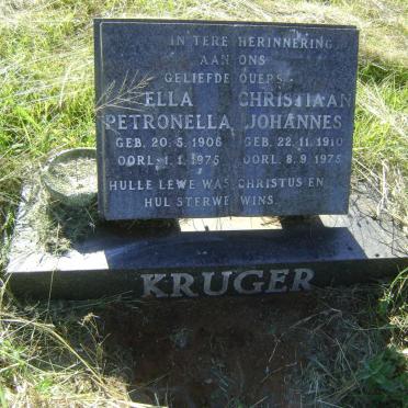 KRUGER Christiaan Johannes 1910-1975 &amp; Ella Petronella 1906-1975