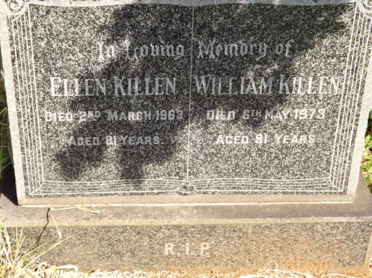 KILLEN William -1973 &amp; Ellen -1963
