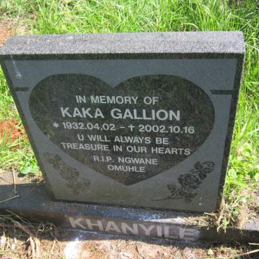 KHANYILE Kaka Gallion 1932-2002