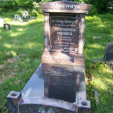 KHUZWAYO Nkosingiphile Frederick 1983-2009