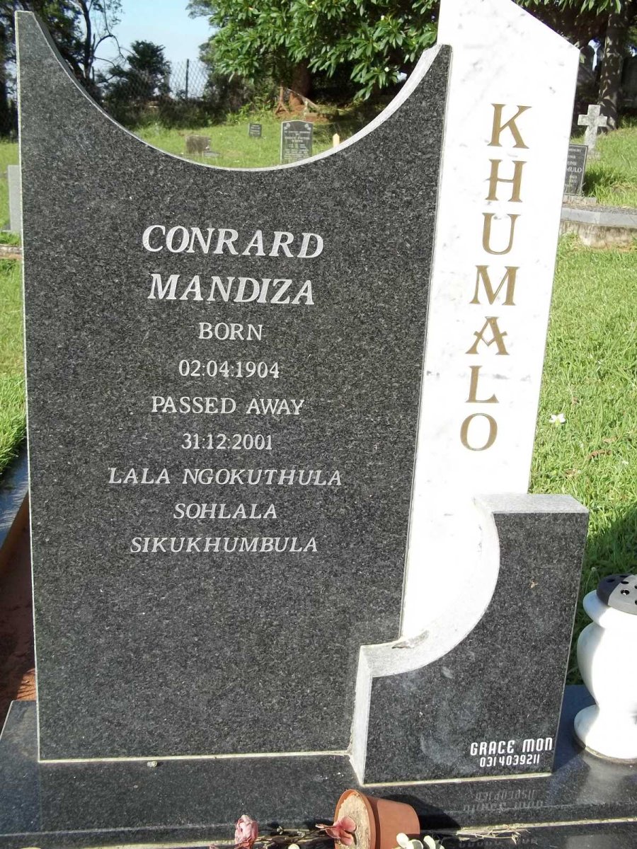 KHUMALO Conrad Mandiza 1904-2001